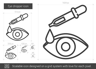 Image showing Eye dropper line icon.