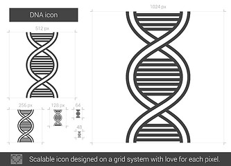 Image showing DNA line icon.