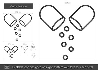 Image showing Capsule line icon.