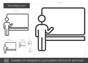 Image showing Schoolboy line icon.