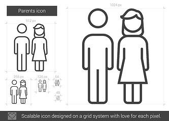 Image showing Parents line icon.