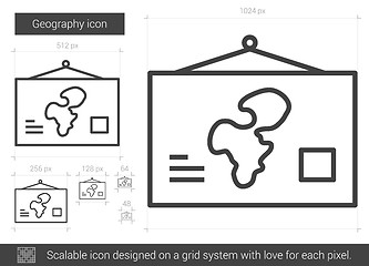 Image showing Geography line icon.