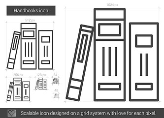 Image showing Handbooks line icon.