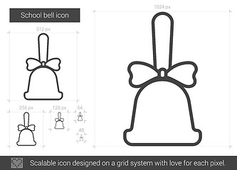 Image showing School bell line icon.