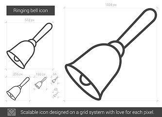 Image showing Ringing bell line icon.