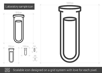 Image showing Laboratory sample line icon.