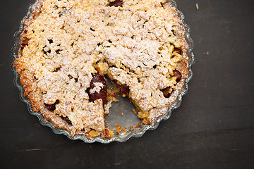 Image showing Homemade cake with fruit.