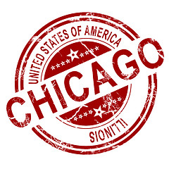 Image showing Chicago stamp with white background