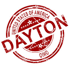 Image showing Dayton Ohio stamp with white background