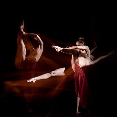 Image showing The sensual and emotional dance of beautiful ballerina