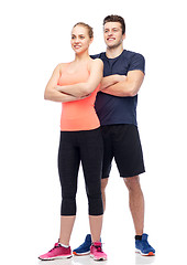 Image showing happy sportive man and woman