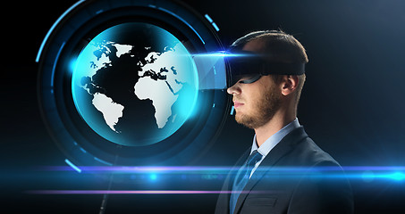 Image showing businessman in virtual reality glasses or headset