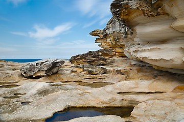 Image showing Coastal rock formations