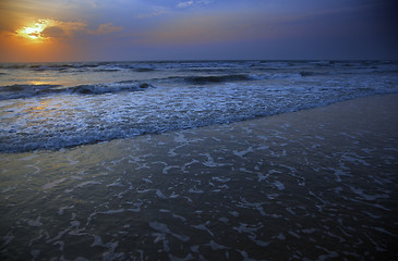 Image showing Sunset at Atlantic Ocean