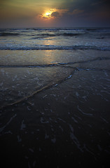 Image showing Sunset at Atlantic Ocean