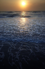 Image showing Sunset at Atlantic Ocean