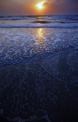 Image showing Sunset at Atlantic Ocean