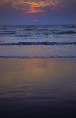 Image showing Sunset at Atlantic Ocean