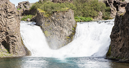 Image showing Close-up view of a water fall