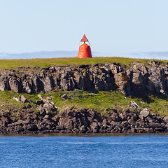 Image showing Cute little red lighthouse