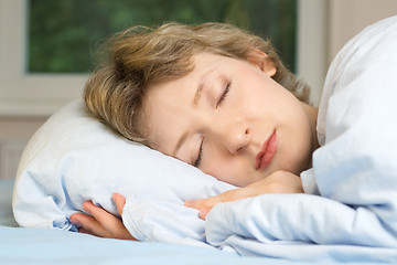 Image showing young woman sleeping