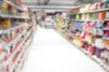 Image showing blur supermarket background