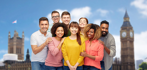 Image showing international group of happy smiling people