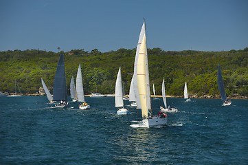 Image showing Sailing boat journey