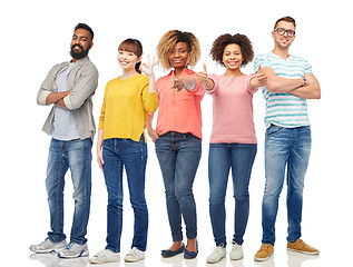 Image showing international group of happy smiling people