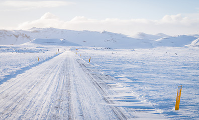 Image showing Empty road in Iceland