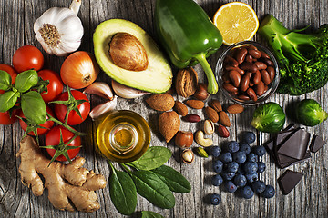 Image showing Healthy food with vegetable and fruit