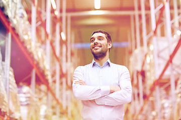 Image showing happy man at warehouse