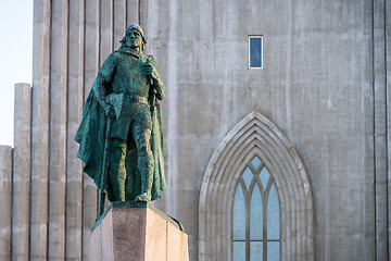 Image showing Leifur Eiríksson monument in Reykjavik, Iceland