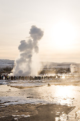 Image showing Golden circle Geysir area in Iceland