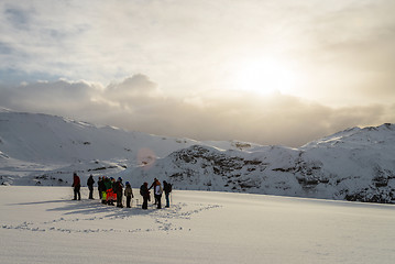 Image showing Amazing Eyjafjallajokull glacier in Iceland during winter