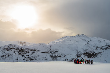 Image showing Amazing Eyjafjallajokull glacier in Iceland during winter