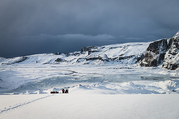 Image showing Amazing Eyjafjallajokull glacier in Iceland during winter