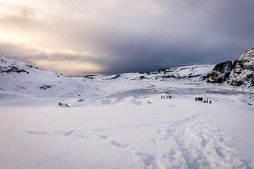 Image showing Amazing Eyjafjallajokull glacier in Iceland during winter