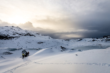 Image showing Amazing Eyjafjallajokull glacier in Iceland during winter