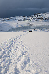 Image showing Amazing Eyjafjallajokull glacier in Iceland during winter