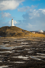 Image showing Lighthouse on Reykjanes peninsula in Iceland