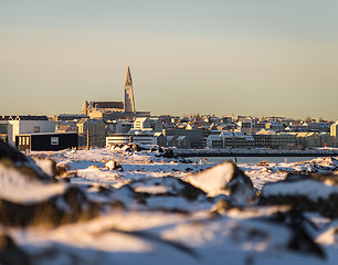 Image showing Reykjavik panorama on a winter day