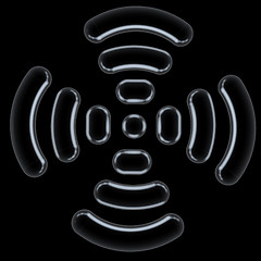 Image showing Radio Frequency Identification symbol. 3d illustration