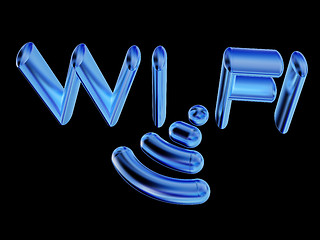 Image showing Gold wifi icon for new year holidays. 3d illustration