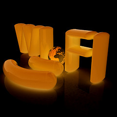 Image showing WiFi symbol. 3d illustration