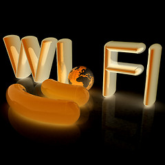 Image showing WiFi symbol. 3d illustration