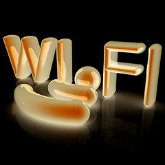 Image showing WiFi symbol. 3d illustration