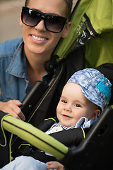 Image showing mother and baby in the park