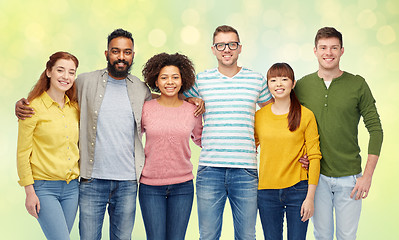 Image showing international group of happy smiling people