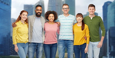 Image showing international group of happy smiling people